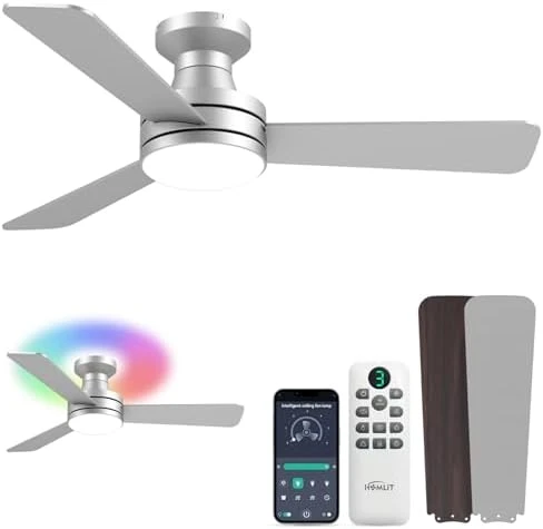 RGB Ceiling Fan with Light — Smart Fan, Homlit