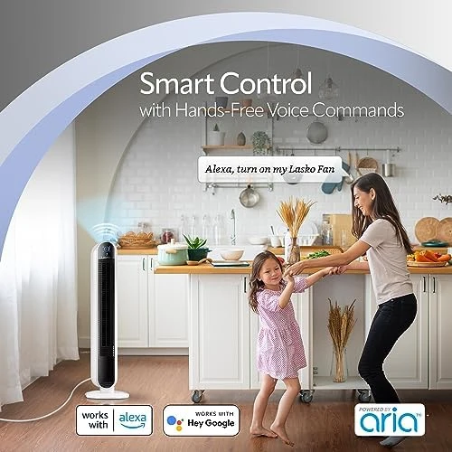 Smart Oscillating Tower Fan — Smart Fan, Lasko
