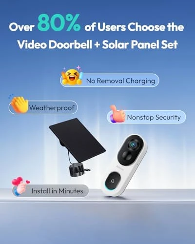 Wireless Doorbell Camera with Solar Panel — Video Doorbell, BOTSLAB