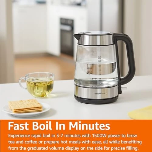 Electric Kettle with Glass Carafe — Electric Kettle, Amazon Basics