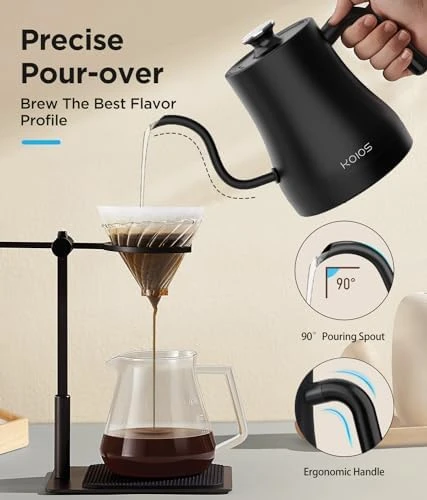 Gooseneck Electric Kettle with Temperature Control and Mute Mode — Electric Kettle, KOIOS