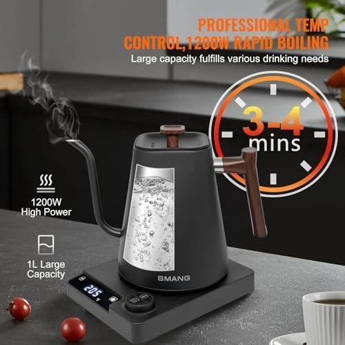 Gooseneck Electric Kettle with Temperature Control — Electric Kettle, SMANGPER