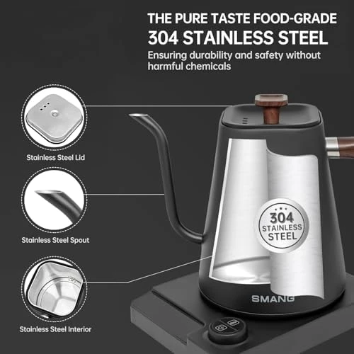 Gooseneck Electric Kettle with Temperature Control — Electric Kettle, SMANGPER