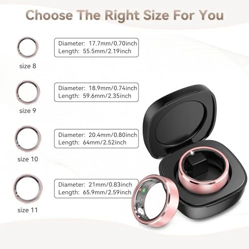 Smart Ring for Women, Fitness & Activity Tracker with Blood Pressure/Heart Rate Monitor, Sleep Tracker, Step Counter,... — Smart Ring, PJIVE