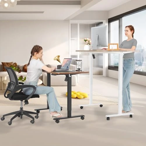 Electric Adjustable Height Standing Desk with Large Mouse Pad — Standing Desk, farexon