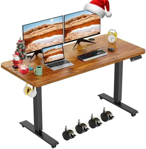 Electric Adjustable Height Standing Desk with Large Mouse Pad — Standing Desk, farexon