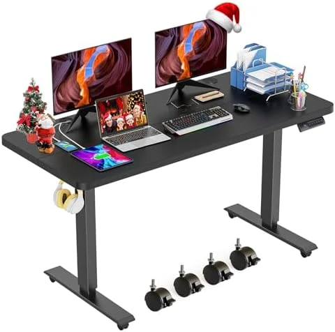 Electric Adjustable Height Standing Desk with Large Mouse Pad — Standing Desk, farexon