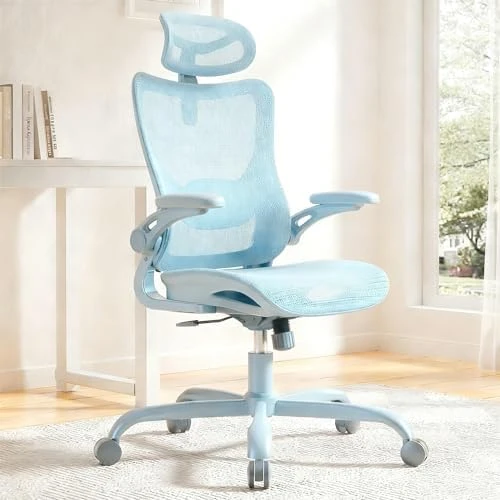 Ergonomic Mesh Office Chair with Lumbar Support, Headrest, and Flip-Up Armrests — Smart Chairs, Marsail