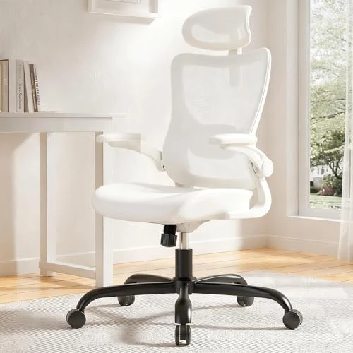 Ergonomic Mesh Office Chair with Lumbar Support, Headrest, and Flip-Up Armrests — Smart Chairs, Marsail