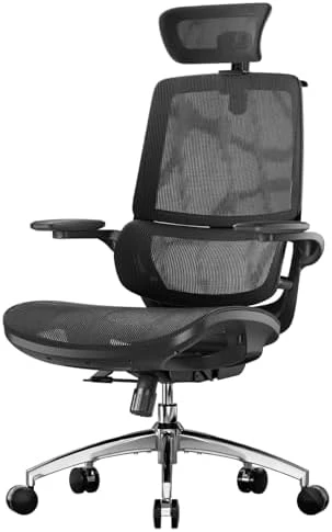Ergonomic Office Chair with 3D Flip-up Armrests and Dual Back Design — Smart Chairs, SIHOO