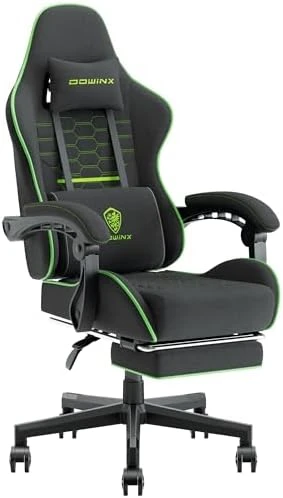 Gaming Chair Fabric with Pocket Spring Cushion, Massage Game Chair Cloth with Headrest, Ergonomic Computer Chair with... — Smart Chairs, Dowinx