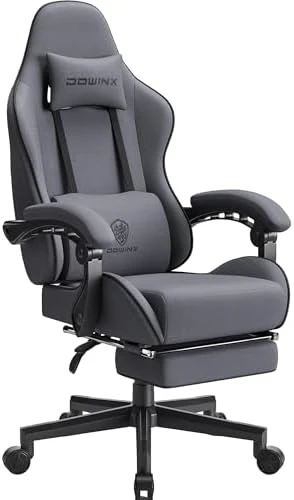 Gaming Chair Fabric with Pocket Spring Cushion, Massage Game Chair Cloth with Headrest, Ergonomic Computer Chair with... — Smart Chairs, Dowinx