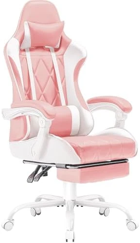 Gaming Chair with Footrest and Massage Lumbar Support — Smart Chairs, Homall