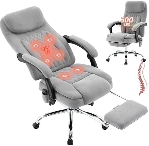 Massage Office Chair with Vibration, Heat, and Foot Rest — Massage Chairs, BIGGARSIT
