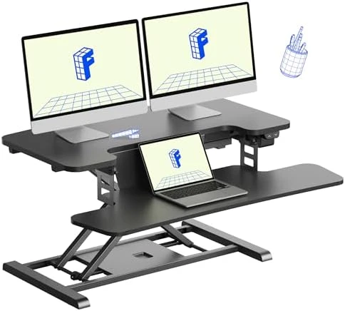 Motorized Standing Desk Converter — Standing Desk, FLEXISPOT