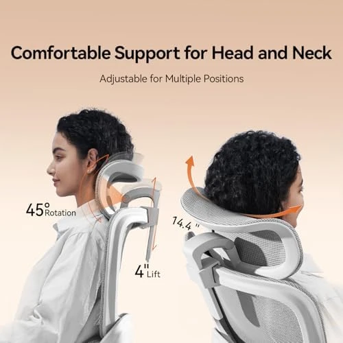 Office Chair, Comfy Ergonomic Office Chair, High Back Computer Chair with Adaptive Lumbar Support & Wide Headrest,... — Smart Chairs, SIHOO