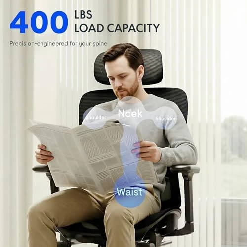 Premium Ergonomic Office Chair with Footrest — Smart Chairs, FLEXISPOT