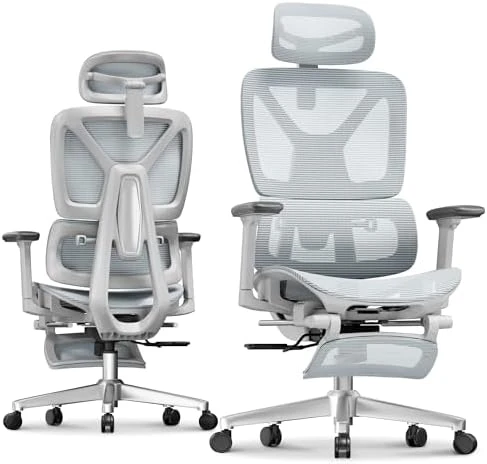 Premium Ergonomic Office Chair with Footrest — Smart Chairs, FLEXISPOT