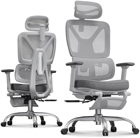 Premium Ergonomic Office Chair with Footrest — Smart Chairs, FLEXISPOT
