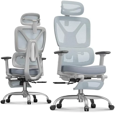 Premium Ergonomic Office Chair with Footrest — Smart Chairs, FLEXISPOT