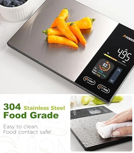 Smart Food Kitchen Scale with Nutrition Calculator and Color Display — Smart Scale, Atogou