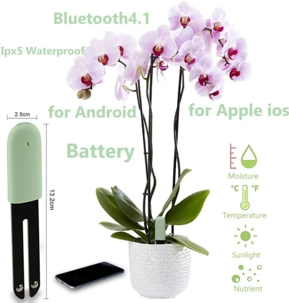 4 in 1 Plant Monitor — Soil Moisture Sensor, Sinbeda