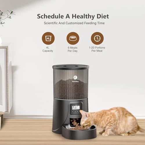 Automatic Pet Feeder with Timer and Dual Power — Automatic Pet Feeder, PETULTRA