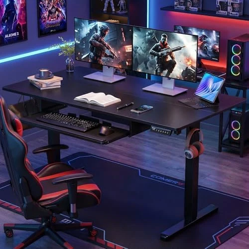 Electric Standing Desk with Keyboard Tray — Standing Desk, ErGear