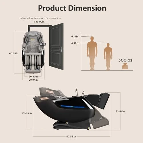 Massage Chair Full Body Ultra Long SL-Track Zero Gravity Recliner with Foot Roller, Airbags, Heating, AI Voice, Yoga... — Massage Chairs, Gethope