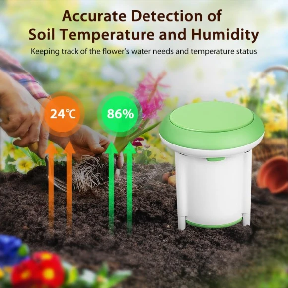 Smart Soil Moisture Sensor with Temperature and Light Monitoring — Soil Moisture Sensor, RISOON