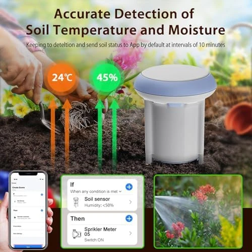 Smart Soil Sensor with APP Monitoring — Soil Moisture Sensor, YUEHISY