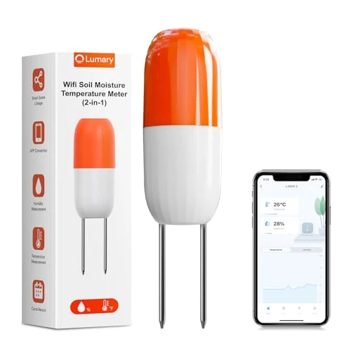 Wireless WiFi Moisture and Temperature Soil Meter — Soil Moisture Sensor, Lumary