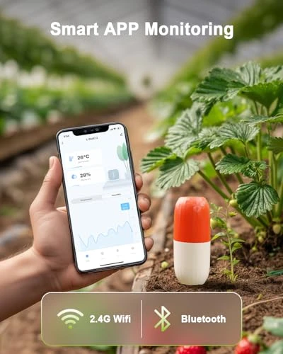 Wireless WiFi Moisture and Temperature Soil Meter — Soil Moisture Sensor, Lumary