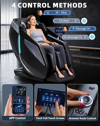 Zero Gravity Massage Chair with Body Scan, 4D Shiatsu, Heated Back and Legs, AI Voice Control, Bluetooth Speaker,... — Massage Chairs, RelaxRelife