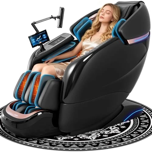 Zero Gravity Shiatsu Massage Chair Recliner with AI Voice, LED Backlight Remote Control, Waist and Calf Heating, Phone... — Massage Chairs, KTENTITO