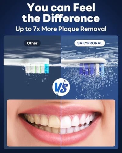 AI Electric Toothbrush with 6 Brush Heads — Electric Toothbrush, SAKYPRORAL