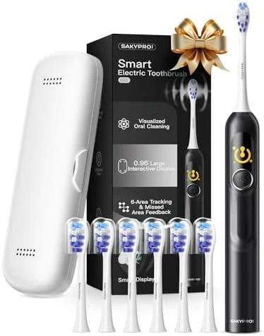 AI Electric Toothbrush with 6 Brush Heads — Electric Toothbrush, SAKYPRORAL