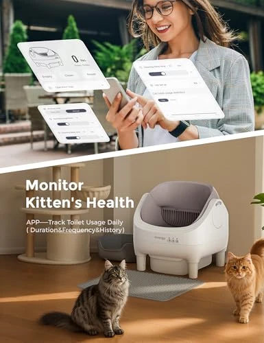 Automatic Cat Litter Box Self Cleaning with App Control — Self-Cleaning Litter Box, Invengo
