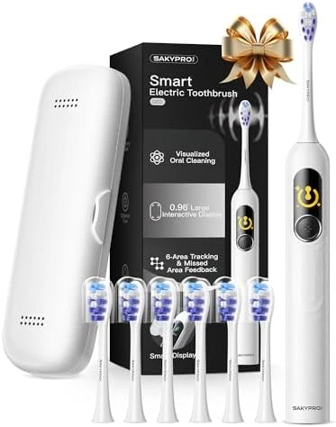 Electric Toothbrush with AI Display and Travel Case — Electric Toothbrush, SAKYPRORAL