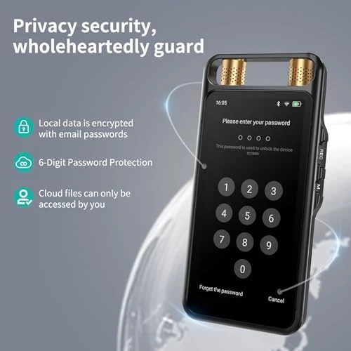Voice Recorder with Transcription and Translation — Translator Device, Rpbznr