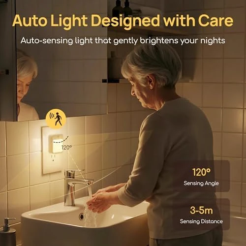 Plug-in Night Light with Motion Sensor and Dusk-to-Dawn Sensor — Smart Plug, Generic