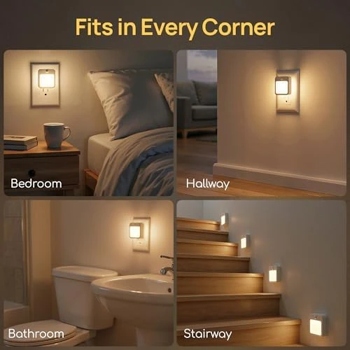 Plug-in Night Light with Motion Sensor and Dusk-to-Dawn Sensor — Smart Plug, Generic