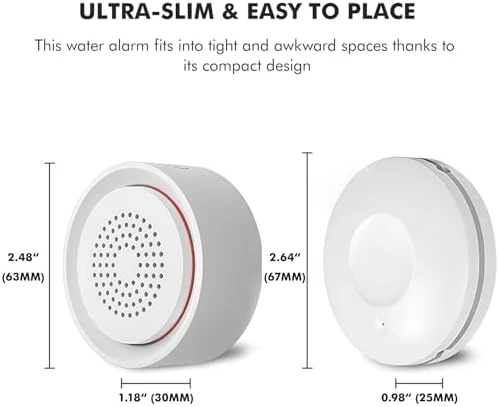 Smart Water Leak Detector Kit — Water Shut Off Valve, micmi