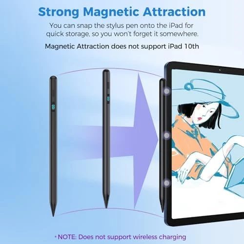 Stylus Pencil with Magnetic Attachment and Tilt Sensitivity — Drawing Tablet, Haroo