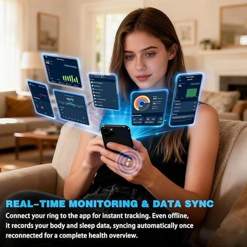 Fitness Tracker Ring — Smart Ring, S SECRETTOP
