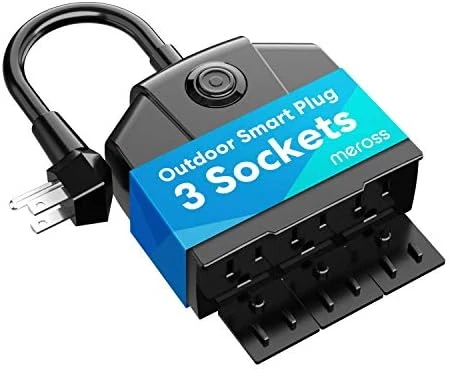 Outdoor Wi-Fi Outlet with 3 Independent Sockets — Smart Plug, meross