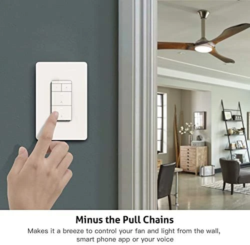 Smart Ceiling Fan Control and Dimmer Light Switch 2-Pack — Smart Switch, TREATLIFE
