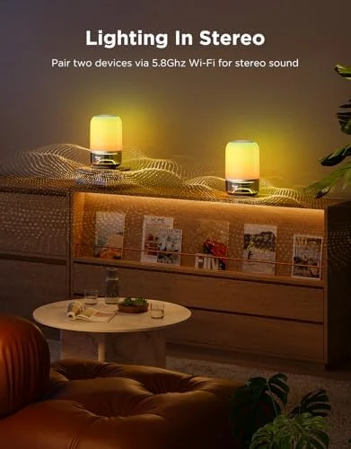 Smart Cordless Table Lamp with Speaker — Desk Lamp, Govee
