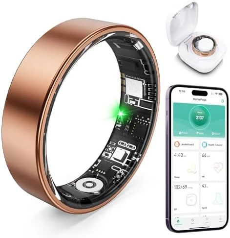 Smart Ring with Sleep Monitoring, Step Counting, Heart Rate, Blood Oxygen — Smart Ring, Free Shark