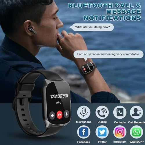 Smart Watch with Curved Screen, Fitness Tracker, Heart Rate Monitor — Fitness Tracker, STECEi